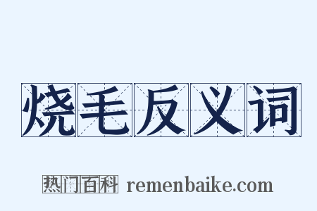 烧毛反义词是什么意思的图片